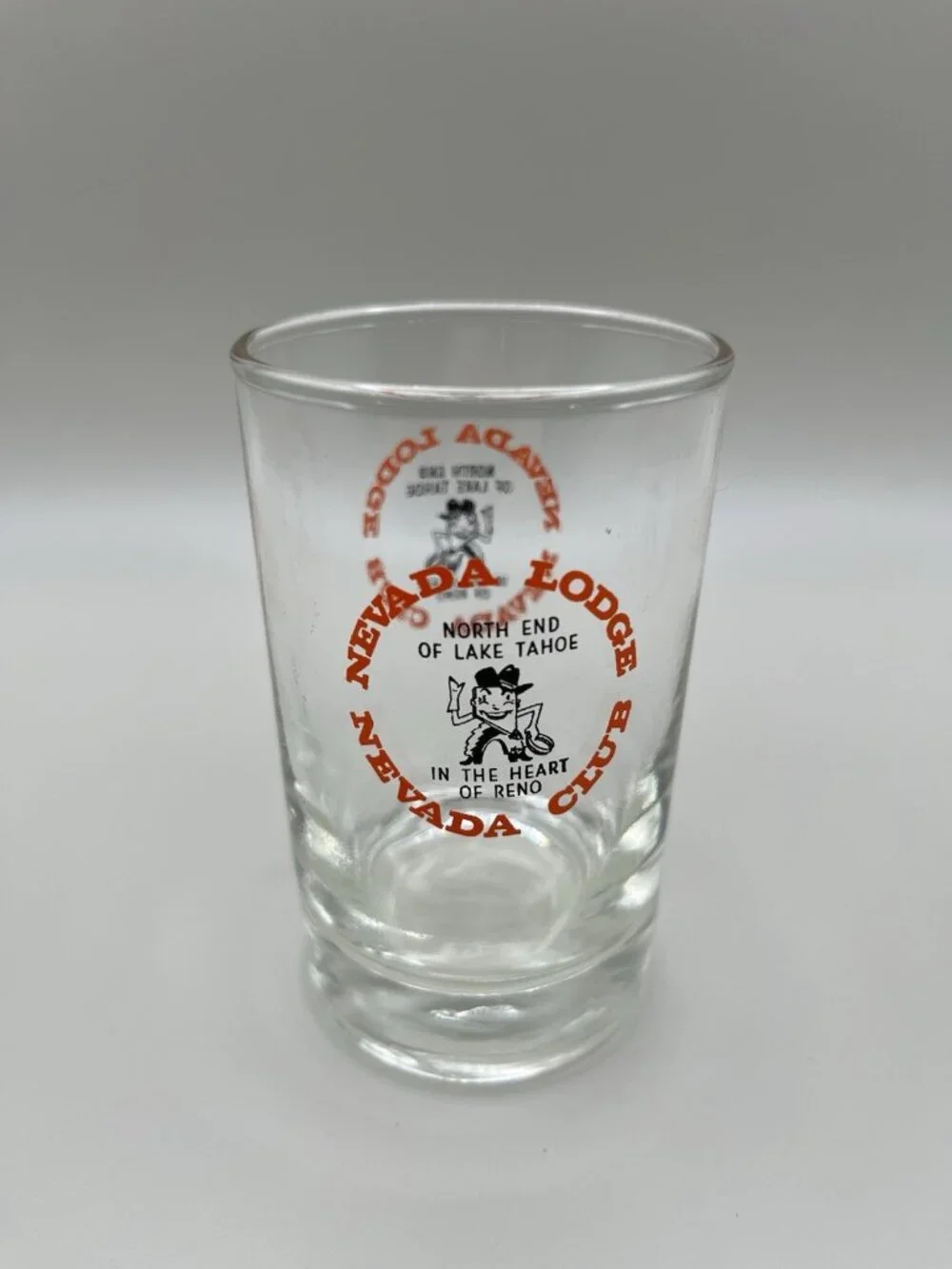 VTG Nevada Lodge Reno Lake Tahoe Rocks Glass Casino Barware Mid Century MCM